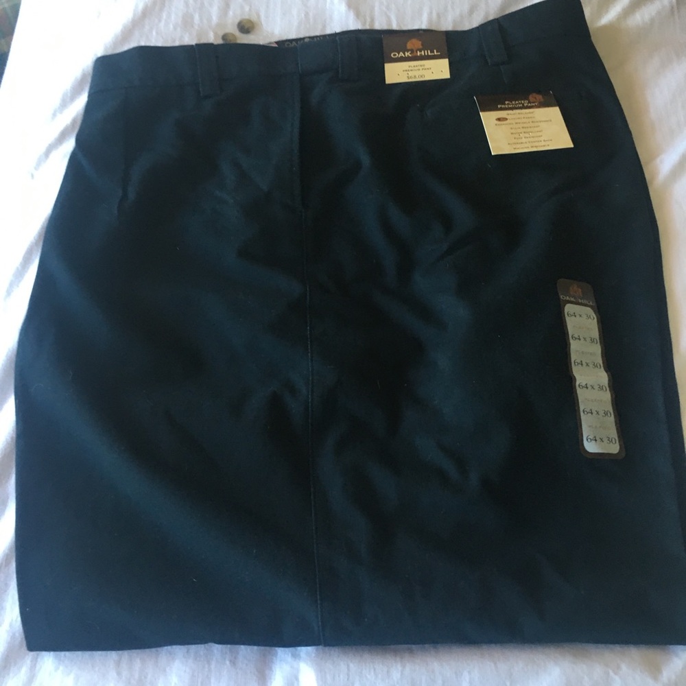 Oak Hill Pleated Premium Pants 64x30  Blue NWT